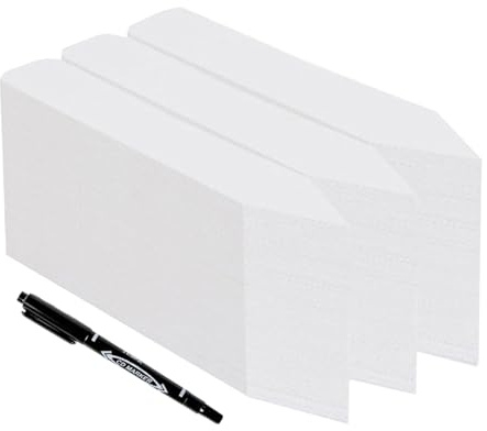 Lot de 300 étiquettes de, marqueurs de piquet en PVC, blanc résistant aux intempéries, outil d'identification des légumes de jardin, des fleurs pour pots et