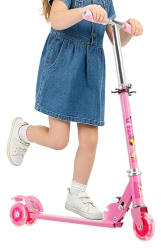 Sparksparkcykel | 3 justerbara höjder 2 hjul | lätt sportskoter - för pojkar och flickor från 3 till 10 år, utomhuspromenad, trädgård, park, resor, camping, utomhussemester