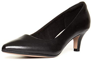 Clarks Women's Linvale Jerica Pumps, Black Black Leather, 6 UK
