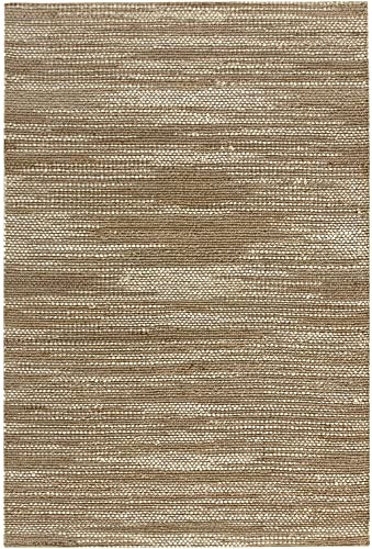 HAMID - Alfombra de Yute Giralda 100% Fibra de Yute Natural, Alfombra Suave y de Alta Resistencia, Tejida a Mano, Alfombra de Salón, Comedor, Dormitorio, Pasillo, Jaspeado (290x200cm)