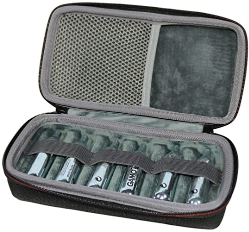 Maoershan CO2 Cartridges Storage Case Compatible with Crosman 丨Umarexss丨Leland 12-Gram 8-Gram Powerlet Cartridges, Protective Storage Travel Bag - Black (Case Only)