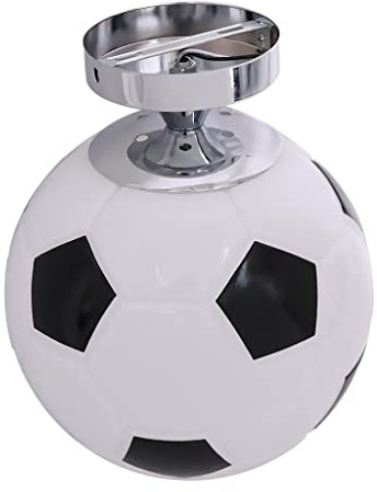 Generic Soccer Lamp Shade 20cm Glass Ceiling Lamp Shade E27 Creative Football Light Shade Surface Mounted Ceiling Light Lampshade with Accessories for Living Room, Bedroom, Hallway