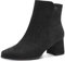 Tamaris COMFORT Damen Stiefeletten mit Absatz aus Leder Blockabsatz, Schwarz (Schwarz Wildleder), 39 EU