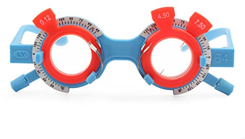 Montatura di Prova per Lenti ottiche Montatura per optometria Regolabile Occhiali per la Prova della Vista Strumento Ottico per Bambini (Blu)