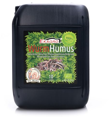 Ekagro 10 L Humus De Vers De Terre Organique | Engrais Liquide Universel Pour Fruits Légumes Et Fleurs | Engrais Pour Plantes D'intérieur De Balcon Et Plantes Vertes | Stimulateur De Croissance