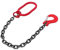 Heavy Chains for Lifting with Inspection Certificate, G80 Manganese Steel High Strength Chain Sling with Hooks, Industrial-chain-slings for Crane(1 Ton)