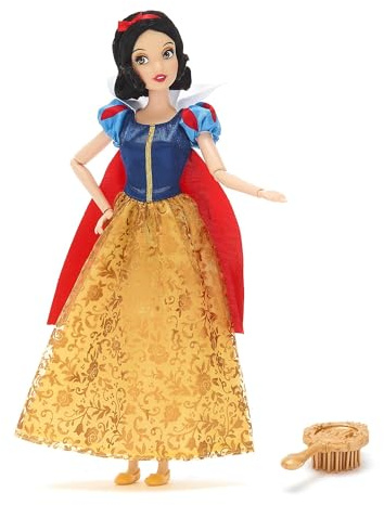 Disney Store Official Snow White Classic Doll, Snow White & the Seven Dwarfs, 29cm/11”, Fully Poseable Disney Doll in a Stunning Dress, Includes Toy Hair Brush - Suitable for Ages 3+