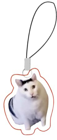 Generiskt roligt mobilhänge berlock, emoji mobilband, akryl nyckelring med katt hund för ungdomar barn, se beskrivning, Akryl, Se beskrivning