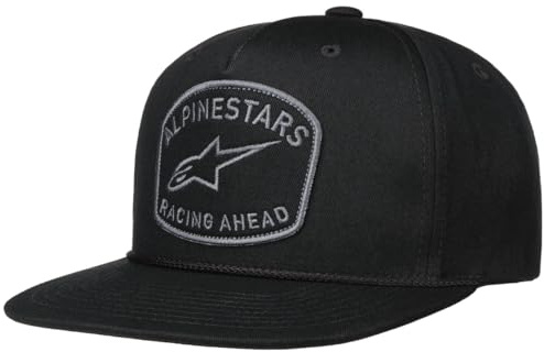 alpinestars Promptus Snapback Keps Damer/Herrar - flat brim hatt basebollkeps Snapback, med skärm Sommar-Vinter Vår Sommar Höst Vinter - One Size svart