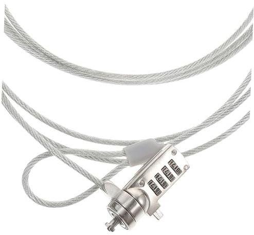 ROMISBABA Candado Portátil con Cable Antirrobo Cerradura de Combinación de Dígitos Compatible con Laptops Monitores y Proyectores Seguro y Portátil para Oficina y Negocios