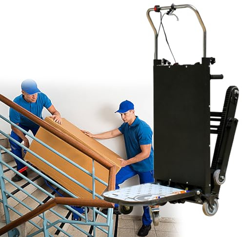 Carro eléctrico para subir escaleras, 2980 W, carretilla eléctrica para escalar, carretilla para mudanza, capacidad de 1100 libras, resistente