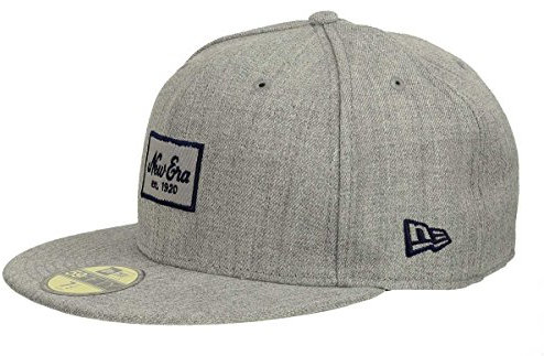 New Era Heather Script Heather Grey 59Fifty Basecap - 7 1/8-57cm (M)