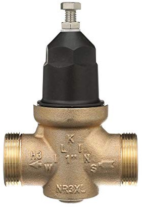 Zurn Wilkins 3/4 NR3XL Water Pressure Reducing Valve Integral By-pass Check Vlv & Strainer High Range, Sealed Cage, Double Union