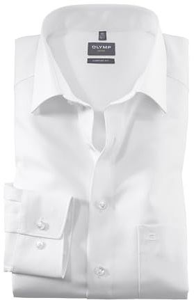 OLYMP homme chemise business à manches longues Luxor,comfort fit,New Kent,Weiß 00,45