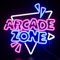 Looklight ARCADE ZONE Neonschild Game Room Leuchtreklame für Wand Rosa Blau Led Neonlicht USB Leuchtreklame für Schlafzimmer Kinderzimmer Spielzimmer Gaming Zone Party Jungen Geschenk
