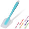 Silicone Spatula, Spatulas for Cooking 450°F Heat Resistant Seamless Rubber Spatulas Non-Stick Silicone Kitchen Utensils for Cooking, Baking and Mixing, Dishwasher Safe (Blue)