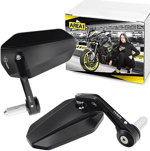 Area1 Motorrad Spiegel Lenkerendenspiegel CNC kompatibel mit CMX 1100 kompatibel mit CMX 500, kompatibel mit CMX 250 kompatibel mit (V66)