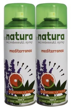 HOME PRO Deo Mediterráneo Spray desinfectante Anti Tarme Ambiente Tejidos Absorbiolores Ambientadores Armario Y Cajones Elimina Olores Ambientador Coche Ropa 2x400ml