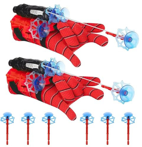Spider Launcher Handschuhe, Super Spider Launcher, Kids Spider Hero Handschuhe, Spider Launcher Handschuhe, Spider Hero Handschuhe, für Kinder-Rollenspielhandschuhe, lustiges Lernspielzeug