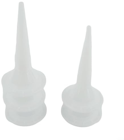 Set di beccucci in plastica bianca per colla morbida e colla strutturale