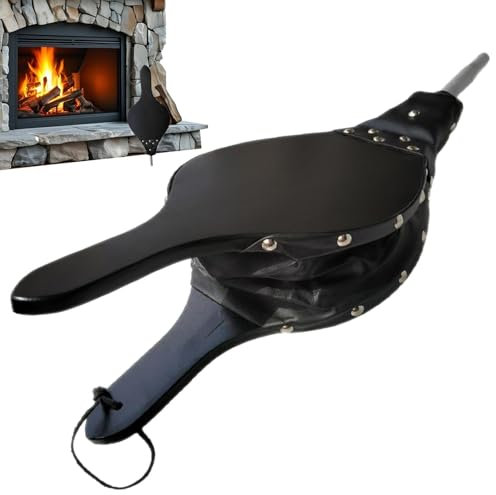 Fireplace Air Blower Wooden Manual Portable Lanyard Air Blower