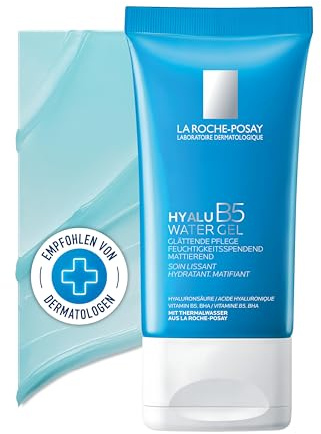 La Roche-Posay, Hyalu B5, Gel-en-Eau Lissant, Hydratant et Matifiant, Anti-Rides, Soin Visage, Enrichie en Acide Hyaluronique, Vitamine B5 et BHA, Tous Types de Peaux, 40 ml