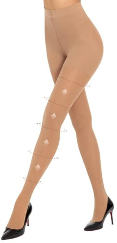 MANZI Compression Tights Women Shaping Firm Support Tummy Control tights 50 Denier Pack of 1
