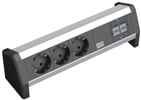 BACHMANN Tisch-Steckdosenleiste 3fach+2xRJ45 3391004