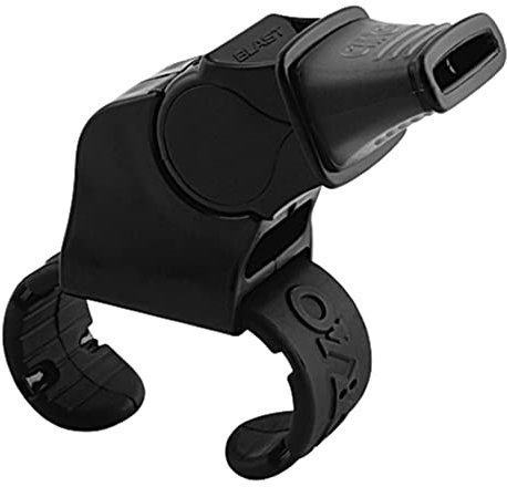 Fox 40 9209-0008 Sonik Blaster Pfeife mit Fingergriff, Schwarz Set, Einheitsgröße