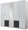 Wimex Kleiderschrank/ Drehtürenschrank Fly, (B/H/T) 225 x 208 x 58 cm, Weiß, Schubkästen Anthrazit