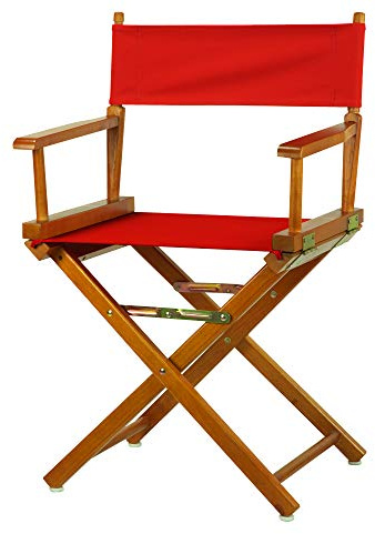 Casual Home 18 Director's Chair Honey Oak Frame with Red Canvas