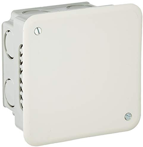 Kopp 341204008 Boîte de dérivation encastrée en matière Isolante avec Cache 80 x 80 x 50 mm, Blanc