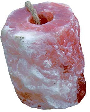 Salzleckstein ca. 1,5 - 2 kg Salzkristall-Leckstein mit Kordel