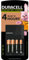 DURACELL Hi-Speed Battery Charger, 4 hours, Compatible with AA and AAA NiMh Batteries, 2x AA 1300mAh and 2x AAA 750 mAh, Rechargeable Batteries Included