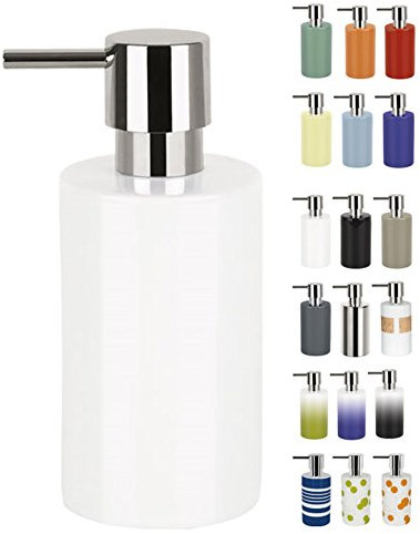 Spirella Seifenspender Tube | mit Pumpe | Flüssigseifen-Spender | Porzellan | 300ml | Langliebig und Robust | Weiß, Unique