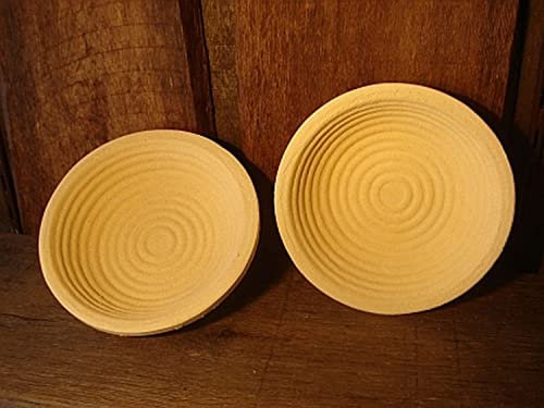 Gärkorb Gärkörbchen Holzschliff für 1,0 kg Brote rund mit Rillenmuster, inkl. Info 'perfekt Brot backen'