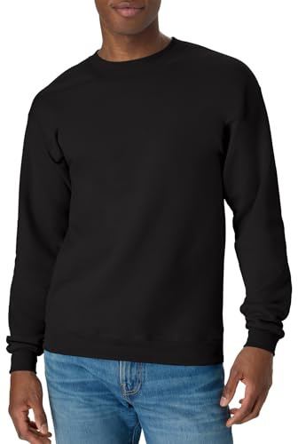 Hanes Men's EcoSmart Sweatshirt, Black, 2XL