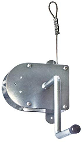 Seilwinde Kurbel verzinkt mit 8 m Drahtseil für Grillrost Ø 120 cm