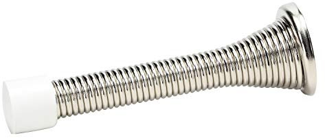 10-pack Rok hårdvara 76 mm (3 tum) Flexi fjäder slitstark väggdörrstopp stötfångare borstad nickel