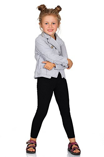 FUTURO FASHION Bomullsleggings för flickor och barn i full längd, enkla fritidskläder för cykling, spädbarn, byxor, leggings, enfärgade tights, för barn i åldern 2–13