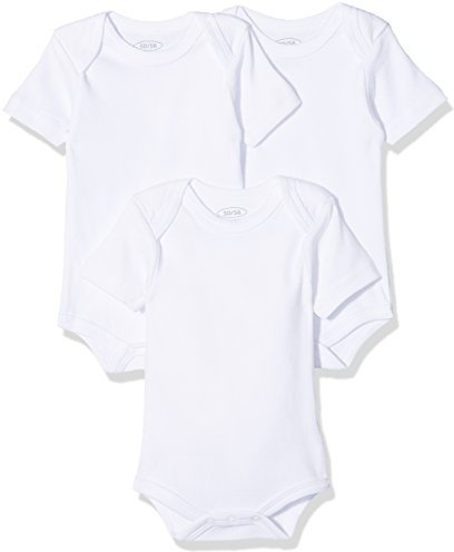 Playshoes Unisex Kleinkind Body Multipack Baby-Body, weiß 1/4-Arm 3er Pack, 50-56