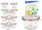 MamboCat 12er Set Weck Gläser 370ml 1/4 Liter Sturzgläser mit 12 Glasdeckeln, 12 Einkochringen und 24 Klammern inkl. Diamant-Zucker Gelierzauber Rezeptheft I Original Weck Sturzgläser
