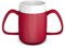 Ornamin 2-Henkel-Becher mit Trink-Trick 160 ml rot (Modell 815) / Spezial-Trinkhilfe, Tremor-Becher