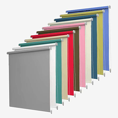 Blackout STONE 180cms Roller Blinds. **METAL BRACKETS INCLUDED** By Umlout ® **Available in 12 Colours And 6 Sizes**