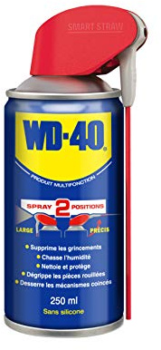 WD-40 • Produit Multifonction • Spray Double Position • Sans Silicone • Non Conducteur • Compatible Plastiques, Caoutchoucs, Tous Métaux • 250 ML