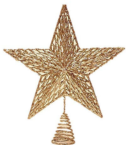 Geformter Gold-Glitzer-Stern/Christbaumspitze, von Gisela Graham