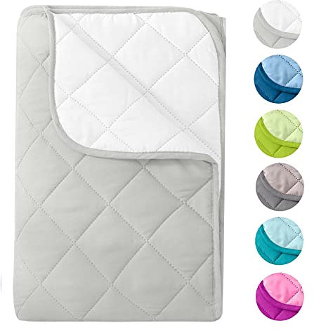 wometo Microfaser Sommer Steppbett Wende-Design 135x200 oekoTex – weiß Kochfest 95° Sommerbettdecke Leichtsteppbett für Camping und heiße Tage I ohne Bezug verwendbar I farbig & bunt