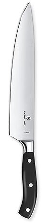 Victorinox Grand Maître, Profi Kochmesser, Extra Scharfe Klinge, gerader Schliff, 25 cm, Robuster Kunststoffgriff, Rostfreier Stahl, schwarz