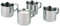 APS Milchkännchen 4er-Set, kleine Kännchen für Kaffeesahne/Milch, Sahnegießer, Inhalt à 25 ml, Edelstahl