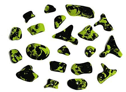 20 Klettergriffe grün-schwarz